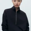 Sweatshirt mit Rollkragen und Reißverschluss Sweatshirt mit Rollkragen und Reißverschluss
