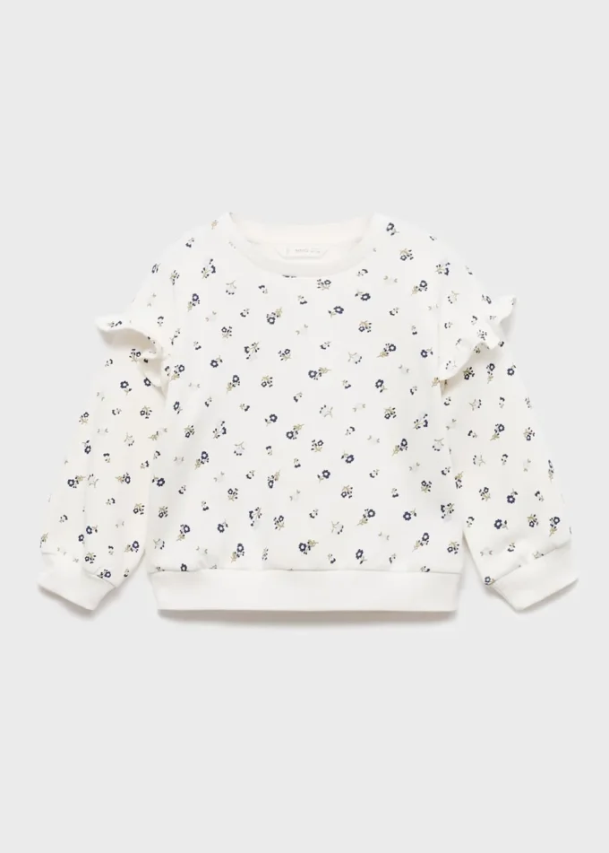 Sweatshirt mit Rüschendetail Sweatshirt mit Rüschendetail