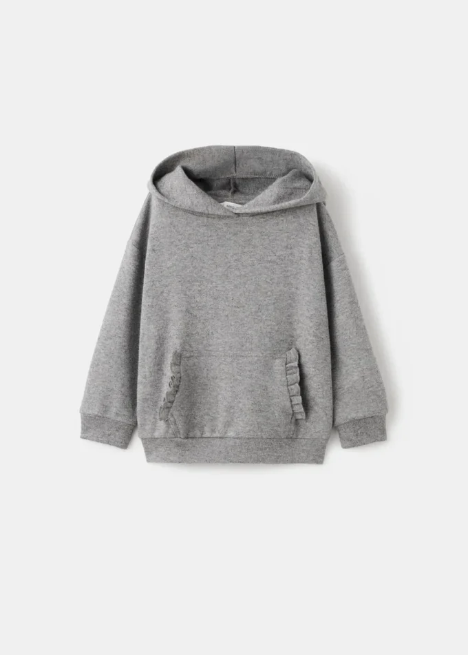 Sweatshirt mit Rüschendetail Sweatshirt mit Rüschendetail