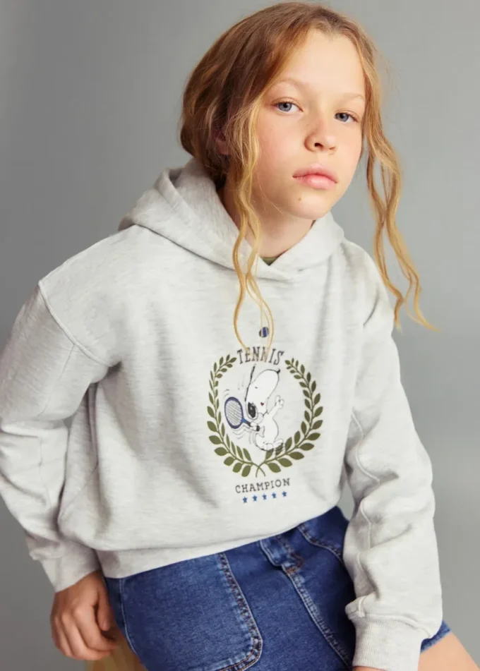 Sweatshirt mit Snoopy-Aufdruck Sweatshirt mit Snoopy-Aufdruck