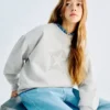 Sweatshirt mit Strassstein-Sternverzierungen und Lurex-Details Sweatshirt mit Strassstein-Sternverzierungen und Lurex-Details
