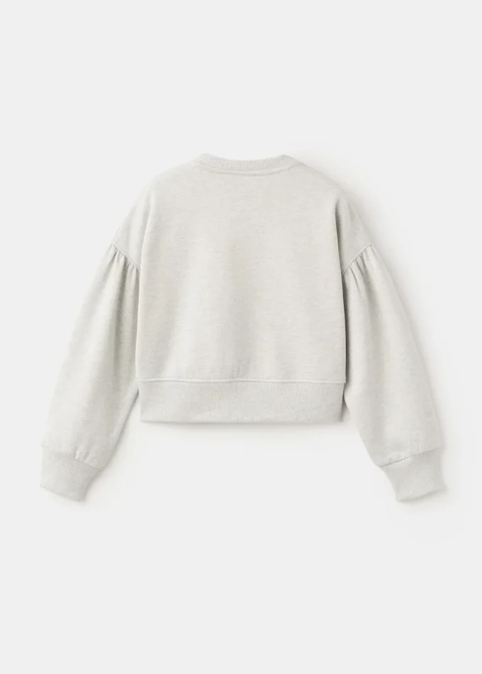 Sweatshirt mit Strassstein-Sternverzierungen und Lurex-Details Sweatshirt mit Strassstein-Sternverzierungen und Lurex-Details