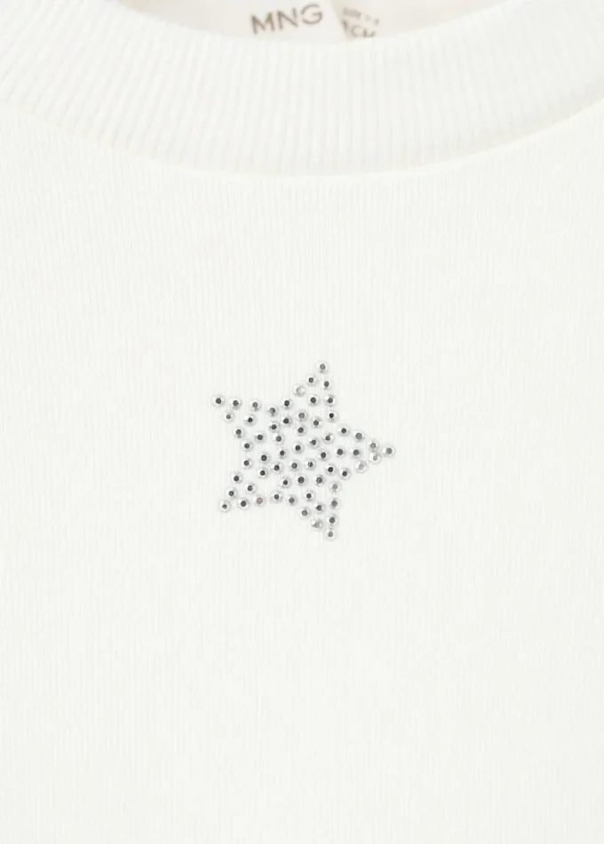Sweatshirt mit Strasssteinen in Sternform Sweatshirt mit Strasssteinen in Sternform