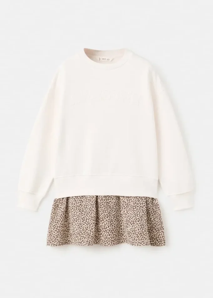 Sweatshirtkleid mit Leopardenmuster Sweatshirtkleid mit Leopardenmuster