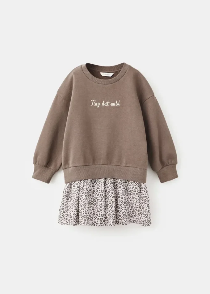 Sweatshirtkleid mit Leopardenmuster Sweatshirtkleid mit Leopardenmuster