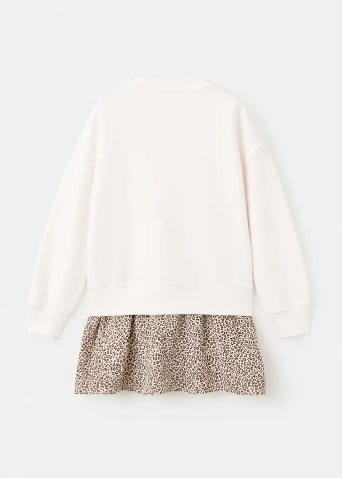 Sweatshirtkleid mit Leopardenmuster Sweatshirtkleid mit Leopardenmuster