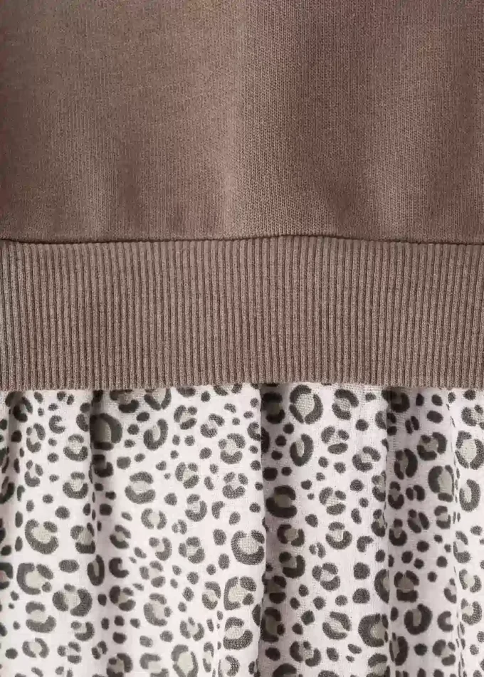 Sweatshirtkleid mit Leopardenmuster Sweatshirtkleid mit Leopardenmuster
