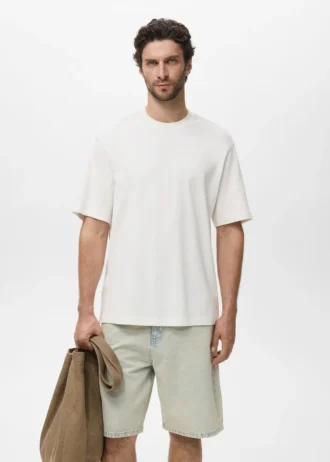 T-Shirt aus 100 % Baumwolle mit lockerer Passform