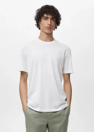 T-Shirt aus 100 % Baumwolle, reguläre Passform
