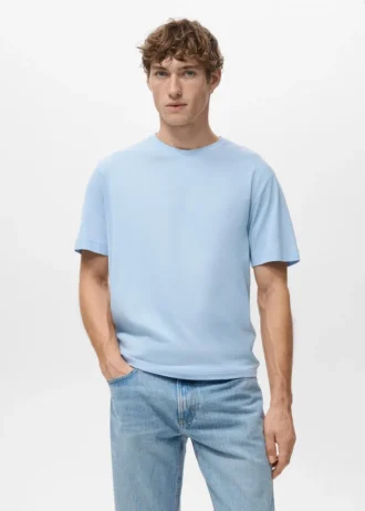 T-Shirt aus 100 % Baumwolle, reguläre Passform