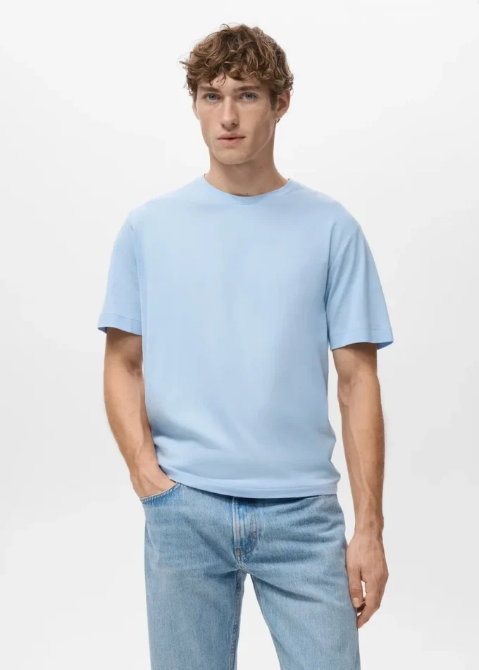 T-Shirt aus 100 % Baumwolle, reguläre Passform T-Shirt aus 100 % Baumwolle, reguläre Passform