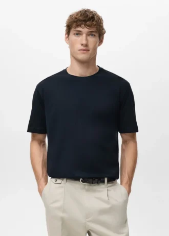 T-Shirt aus 100 % Baumwolle, reguläre Passform