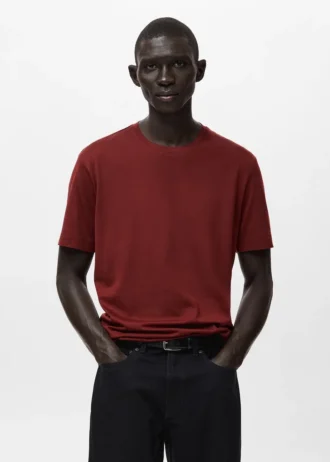T-Shirt aus 100 % Baumwolle, reguläre Passform