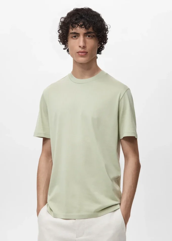 T-Shirt aus 100 % Baumwolle, reguläre Passform