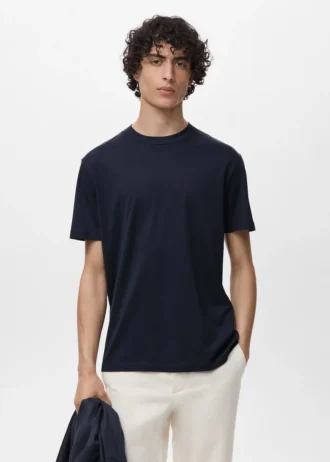 T-Shirt aus 100 % Baumwolle, reguläre Passform
