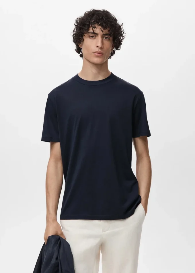 T-Shirt aus 100 % Baumwolle, reguläre Passform