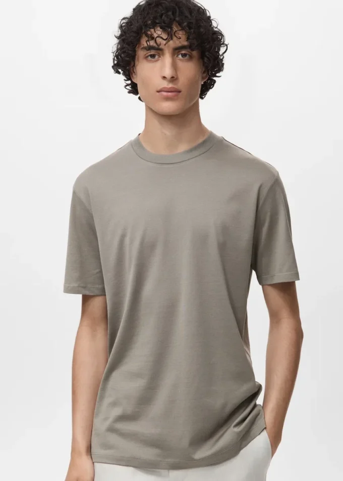 T-Shirt aus 100 % Baumwolle, reguläre Passform