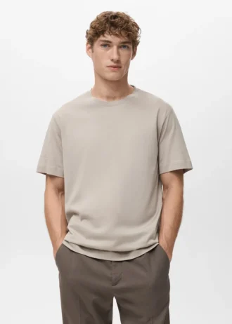 T-Shirt aus 100 % Baumwolle, reguläre Passform