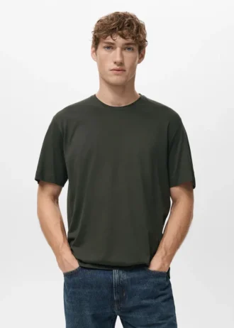 T-Shirt aus 100 % Baumwolle, reguläre Passform