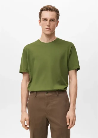 T-Shirt aus 100 % Baumwolle, reguläre Passform