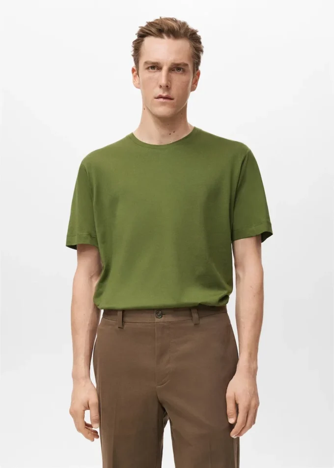 T-Shirt aus 100 % Baumwolle, reguläre Passform T-Shirt aus 100 % Baumwolle, reguläre Passform