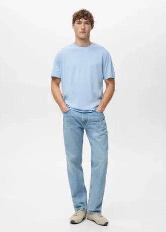 T-Shirt aus 100 % Baumwolle, reguläre Passform
