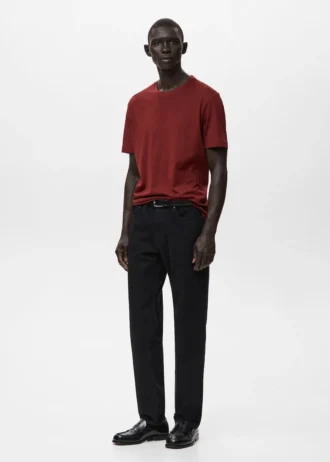 T-Shirt aus 100 % Baumwolle, reguläre Passform