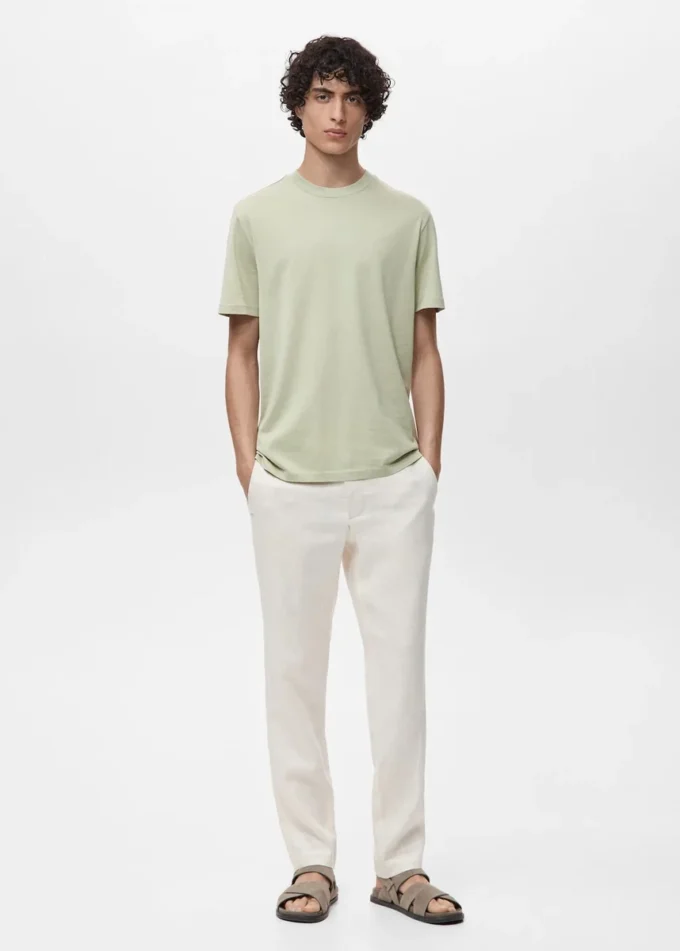 T-Shirt aus 100 % Baumwolle, reguläre Passform