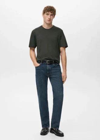 T-Shirt aus 100 % Baumwolle, reguläre Passform