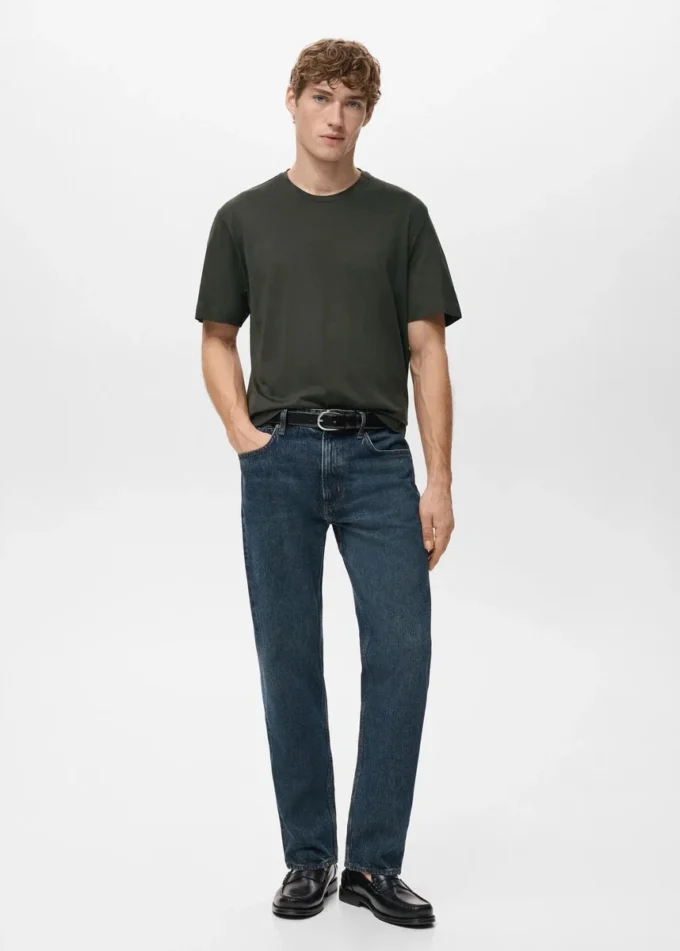 T-Shirt aus 100 % Baumwolle, reguläre Passform T-Shirt aus 100 % Baumwolle, reguläre Passform