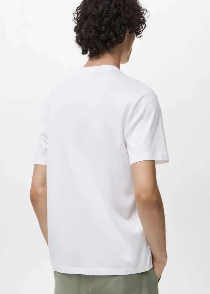T-Shirt aus 100 % Baumwolle, reguläre Passform