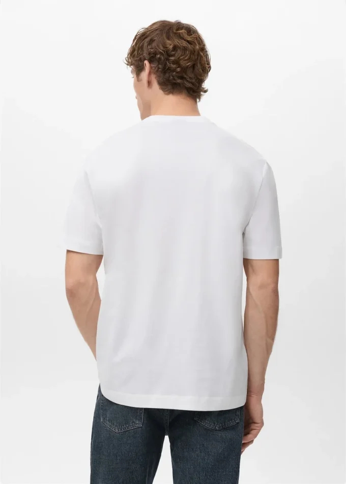 T-Shirt aus 100 % Baumwolle, reguläre Passform T-Shirt aus 100 % Baumwolle, reguläre Passform
