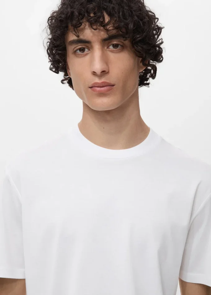 T-Shirt aus 100 % Baumwolle, reguläre Passform