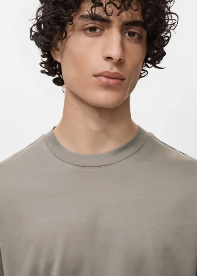 T-Shirt aus 100 % Baumwolle, reguläre Passform