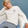 T-Shirt aus geprägtem Baumwollstoff