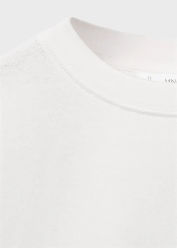T-Shirt aus geprägtem Baumwollstoff
