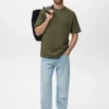 T-Shirt aus Sweatshirtstoff mit lockerer Passform T-Shirt aus Sweatshirtstoff mit lockerer Passform