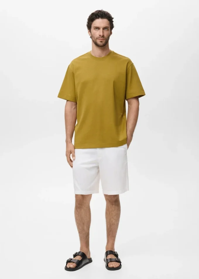 T-Shirt aus Sweatshirtstoff mit lockerer Passform T-Shirt aus Sweatshirtstoff mit lockerer Passform