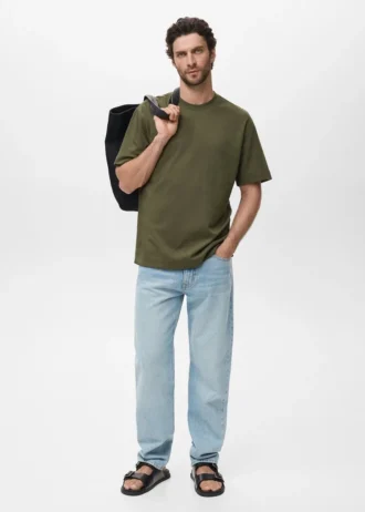 T-Shirt aus Sweatshirtstoff mit lockerer Passform