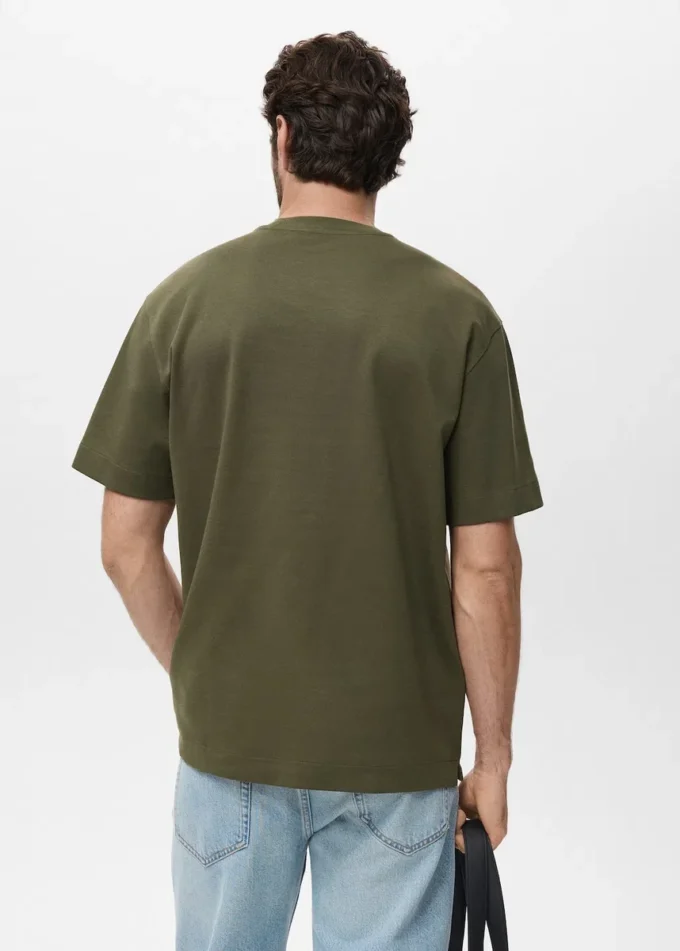 T-Shirt aus Sweatshirtstoff mit lockerer Passform T-Shirt aus Sweatshirtstoff mit lockerer Passform