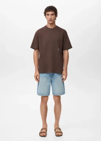 T-Shirt mit aufgedrucktem Patch