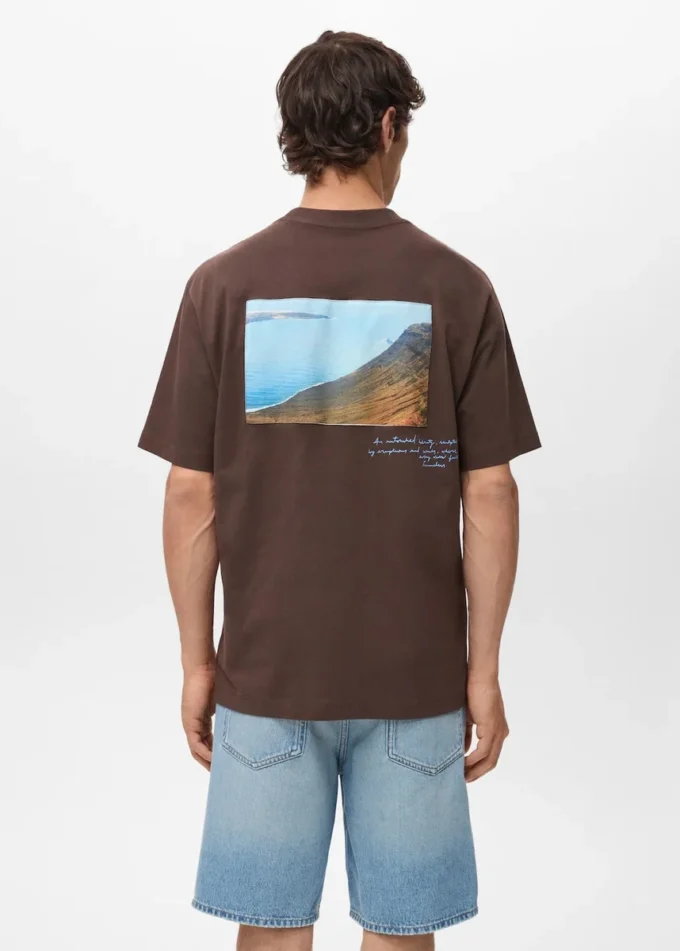 T-Shirt mit aufgedrucktem Patch