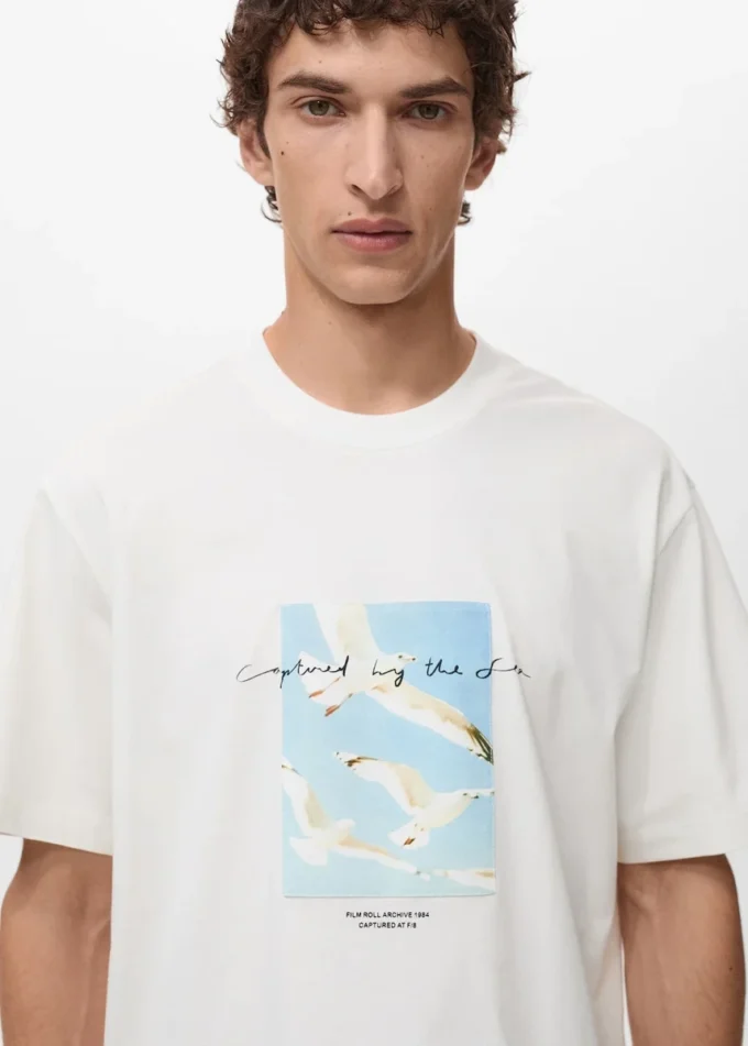 T-Shirt mit aufgedrucktem Patch