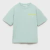 T-Shirt mit aufgedruckten Reliefbuchstaben