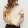 T-Shirt mit Blumenmuster
