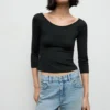 T-Shirt mit Dreiviertelärmeln