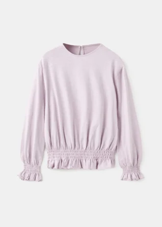 T-Shirt mit gerafften Details