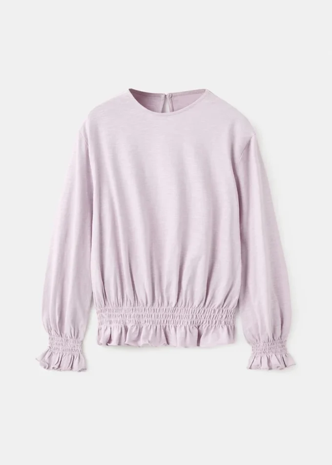 T-Shirt mit gerafften Details T-Shirt mit gerafften Details