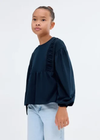 T-Shirt mit gerafften Details