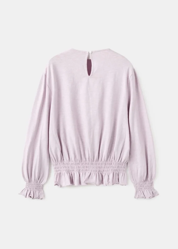 T-Shirt mit gerafften Details T-Shirt mit gerafften Details